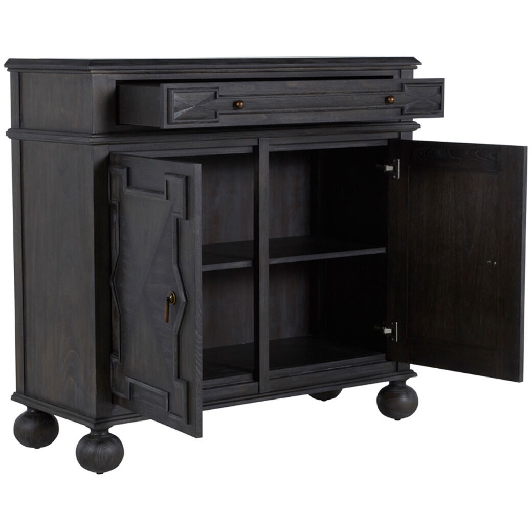Ezekiel Cerused Forest Black / Antique Bronze Cabinet