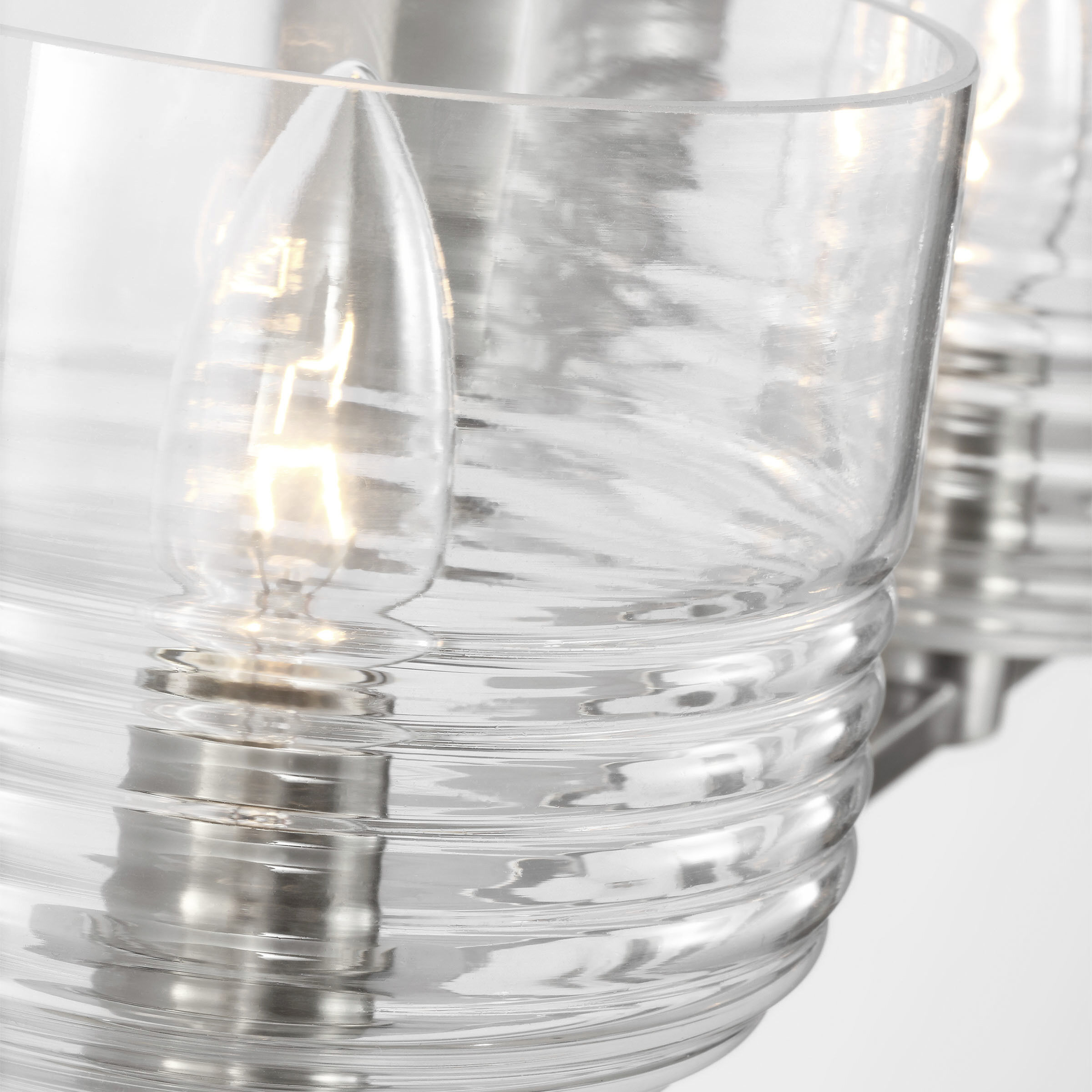 Drew & Jonathan Lochdale 4 Light 33.63 inch Brushed Nickel Vanity Light Wall Light, Large