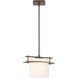 Arc Ellipse 1 Light 12.9 inch Bronze Mini Pendant Ceiling Light, Large