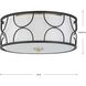 Landree 3 Light 16 inch Matte Black Flush Mount Ceiling Light