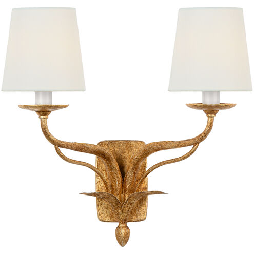 Chapman & Myers Amalfi LED 15 inch Milano Gold Double Sconce Wall Light