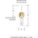 Elijah 1 Light 5 inch Soft Gold Sconce Wall Light