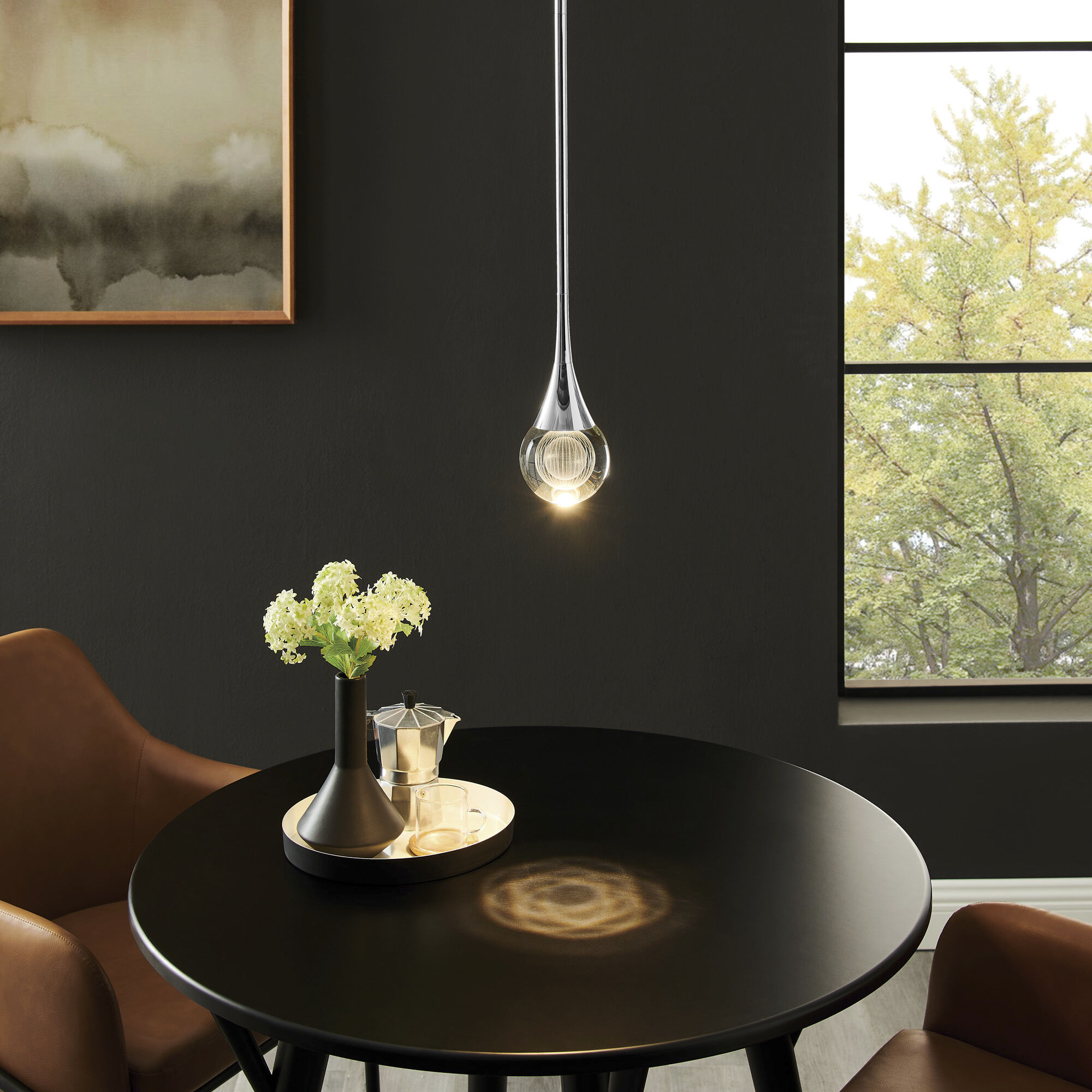 Luna I 1 Light 4.75 inch Nickel Pendant Ceiling Light