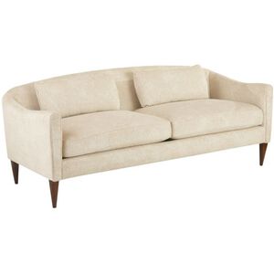 Vincent Textured Ivory and Dark Walnut Sofa
