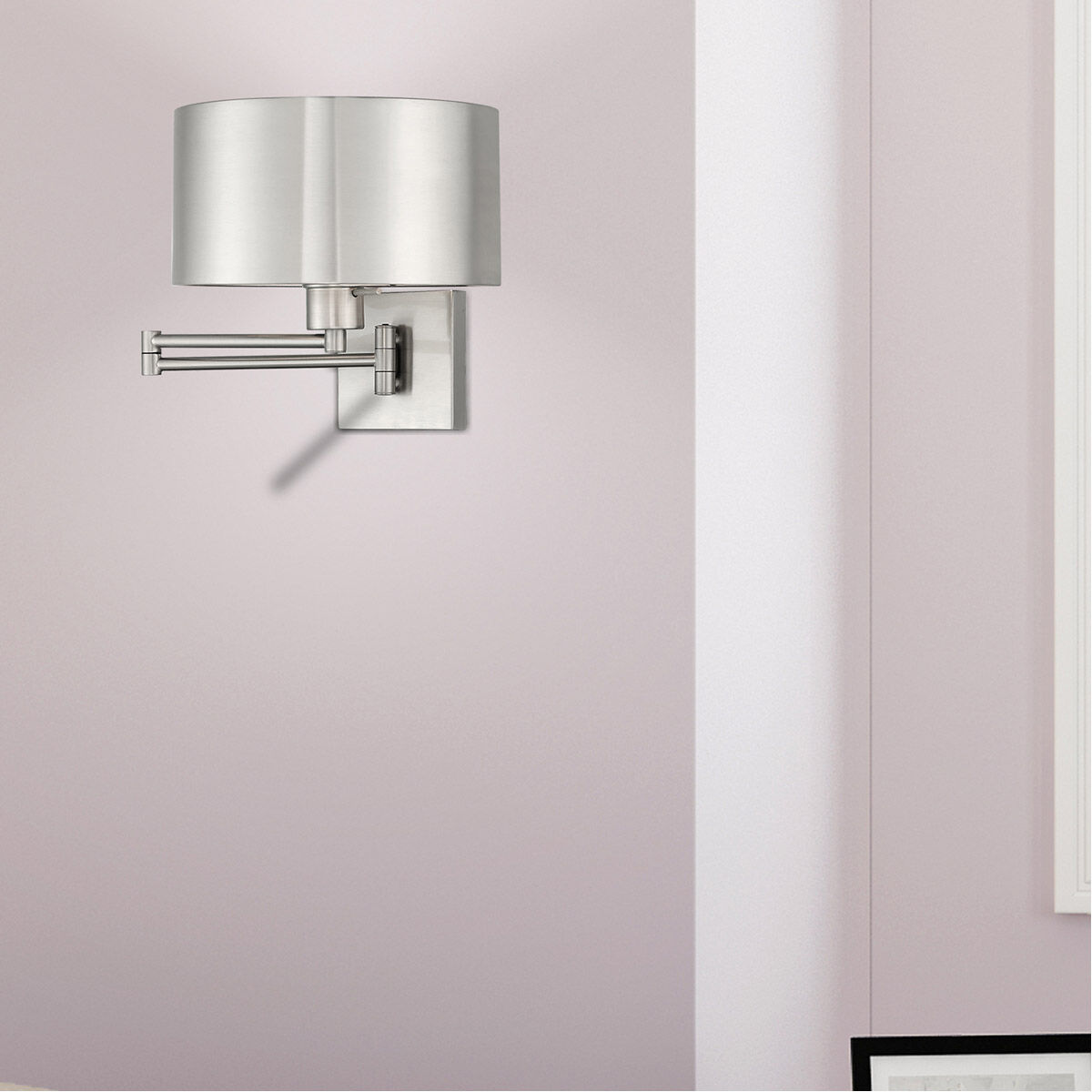 Allison 24 inch 100.00 watt Brushed Nickel Swing Arm Wall Lamp Wall Light