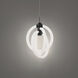 Knot LED 16.38 inch Black Pendant Ceiling Light in 3000K, dweLED