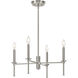 Elara 4 Light 23 inch Brushed Nickel Chandelier Ceiling Light