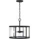 Brennen 3 Light 15 inch Black Iron Semi-Flush Mount Ceiling Light, Convertible Dual Mount