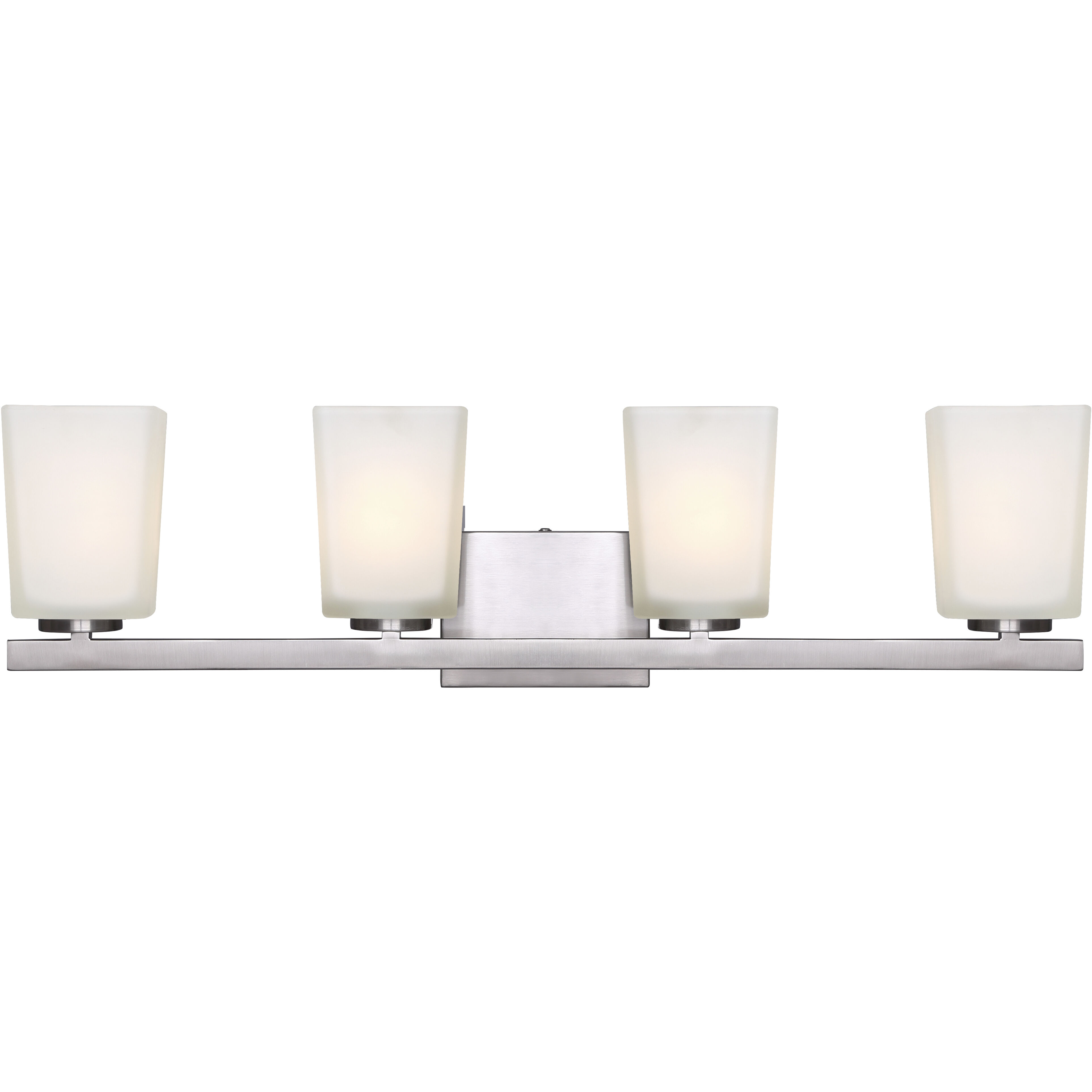 Madison 4 Light 31 inch Brushed Nickel Vanity Light Wall Light