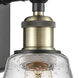 Ballston Cindyrella LED 7 inch Black Antique Brass Sconce Wall Light in Seedy Glass