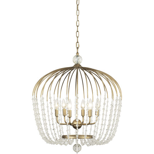 Voliere 6 Light 24.5 inch Havana Gold Pendant Ceiling Light