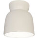 Radiance Collection - Hourglass 1 Light 7.5 inch Matte White Flush-Mount Ceiling Light in Replaceable Bulb, Form+Finish+Function