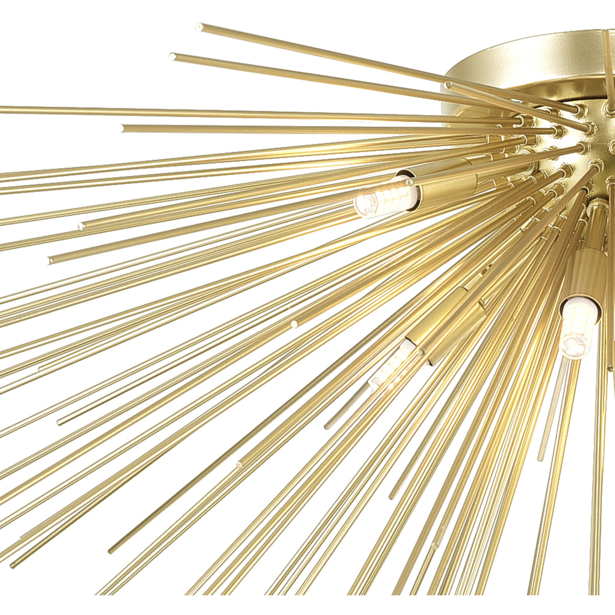 Savannah 8 Light 40 inch Gold Leaf Flush Mount Ceiling Light