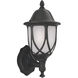 Capella 1 Light 18 inch Black Outdoor Wall Lantern