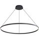 Veritas LED 70.88 inch Sand Black Chandelier Ceiling Light