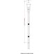 Gannon 3 Light 149.5 inch Black Outdoor Post Mounted Fixture in G9
