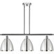 Ballston Dome 3 Light 36 inch Polished Chrome Island Light Ceiling Light
