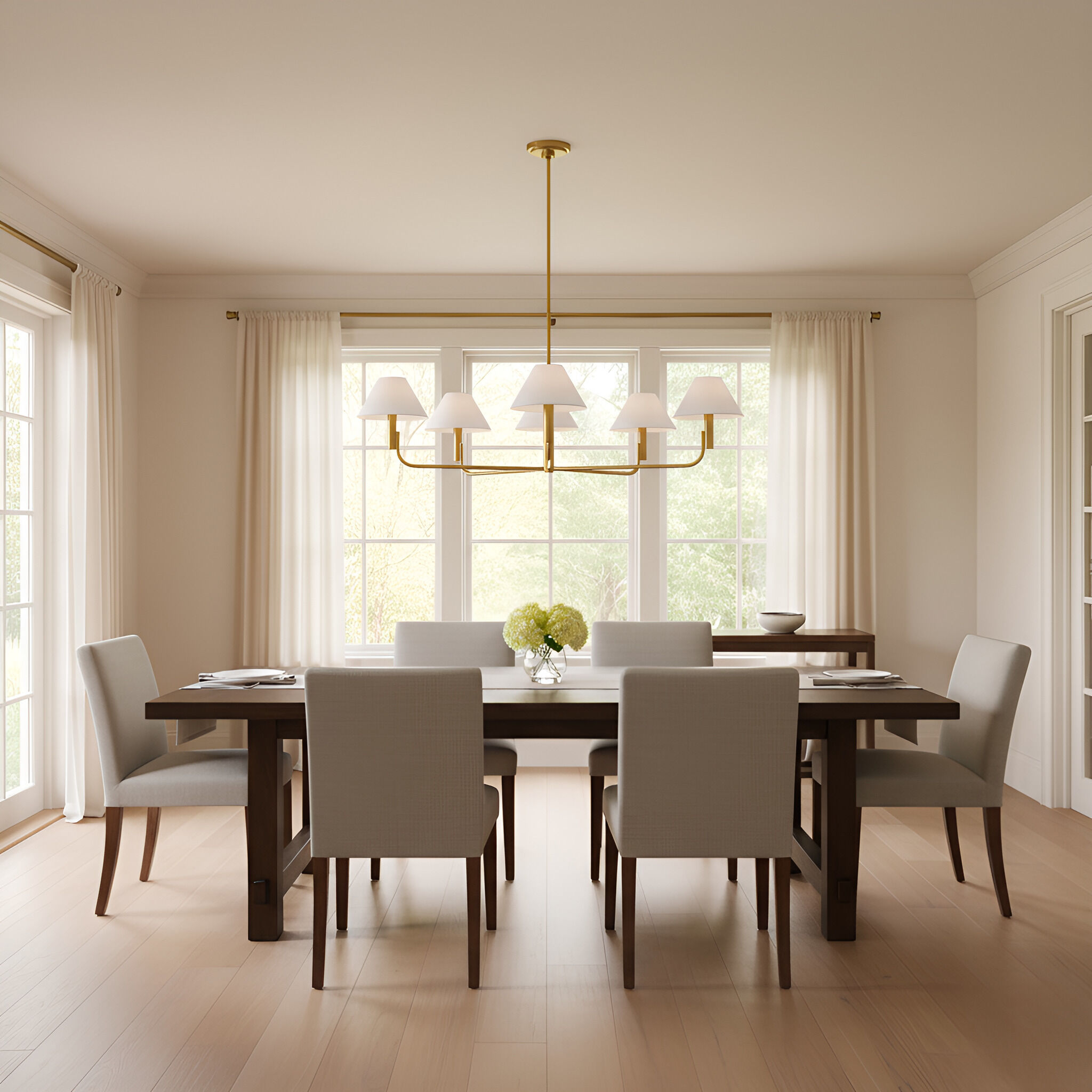 Sean Lavin Colfax 5 Light 40.5 inch Burnished Brass Chandelier Ceiling Light