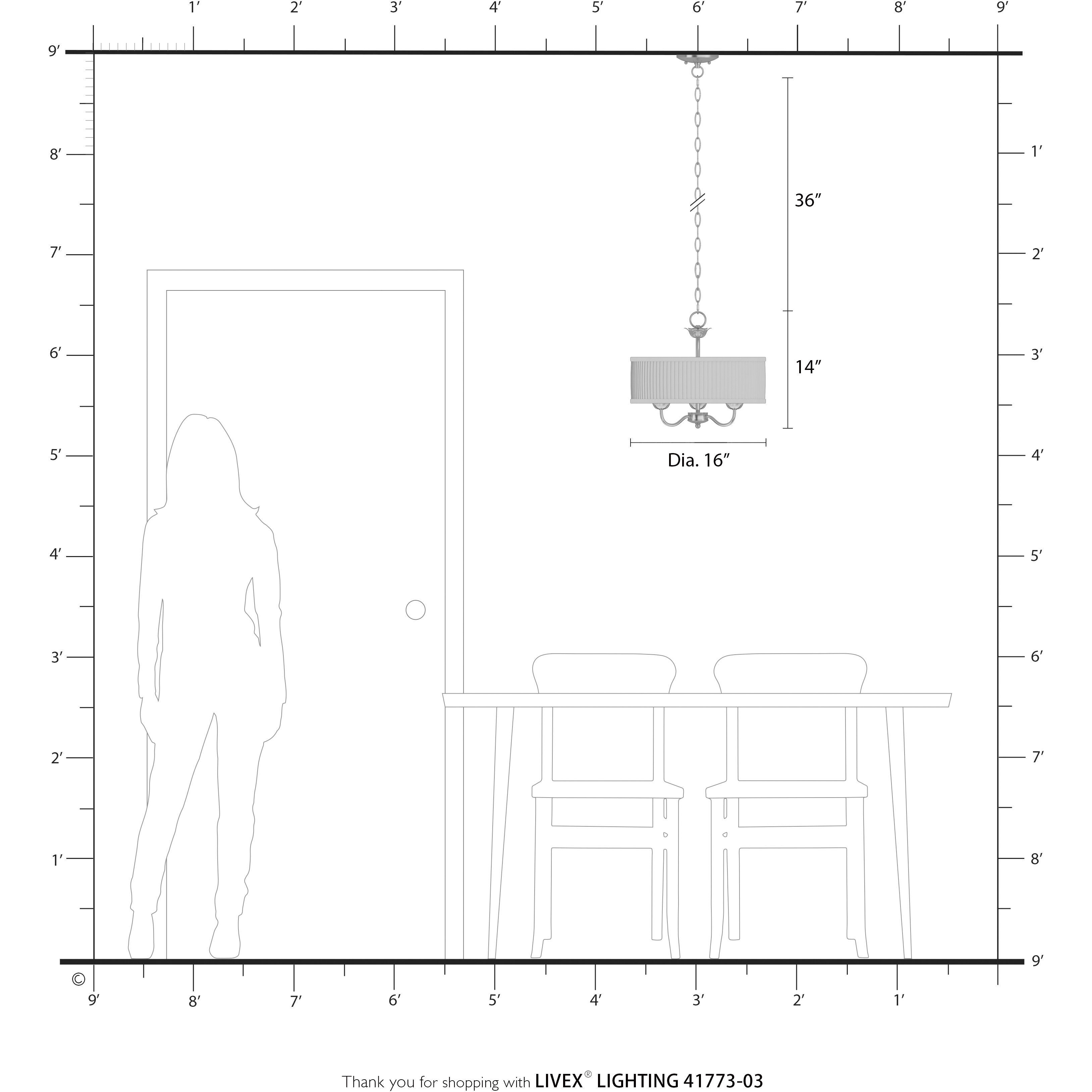 Edinburgh 3 Light 16 inch White Pendant Chandelier Ceiling Light