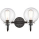 Olivia 2 Light 17 inch Matte Black Bath Vanity Light Wall Light