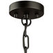 Coco LED 19.7 inch Gold and Black Chandelier Ceiling Light
