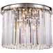 Sydney 6 Light 20 inch Polished nickel Flush Mount Ceiling Light in Clear, Urban Classic