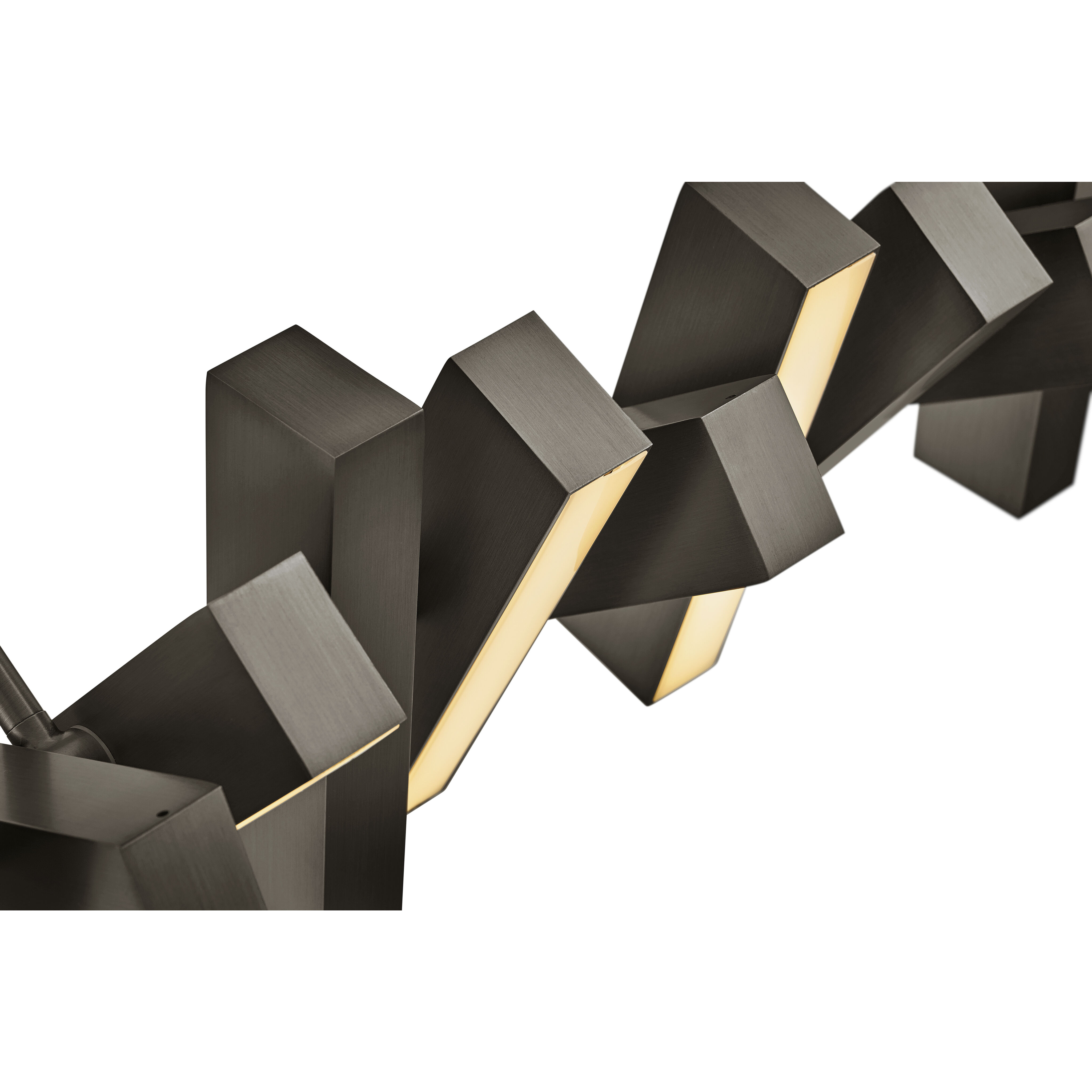 Stitch LED 42 inch Painted Black Oxide Chandelier Ceiling Light