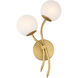 Curven Wall Sconce Wall Light in Legacy Brass