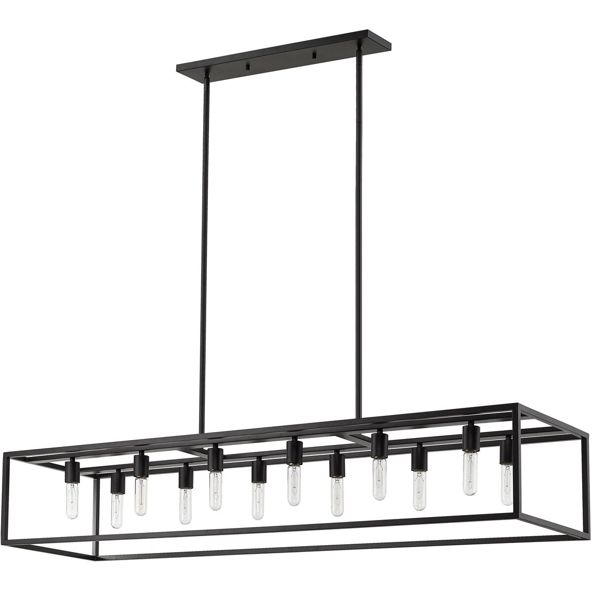 Acclaim Lighting IN21003BK Cobar 12 Light 60 inch Matte Black Island ...