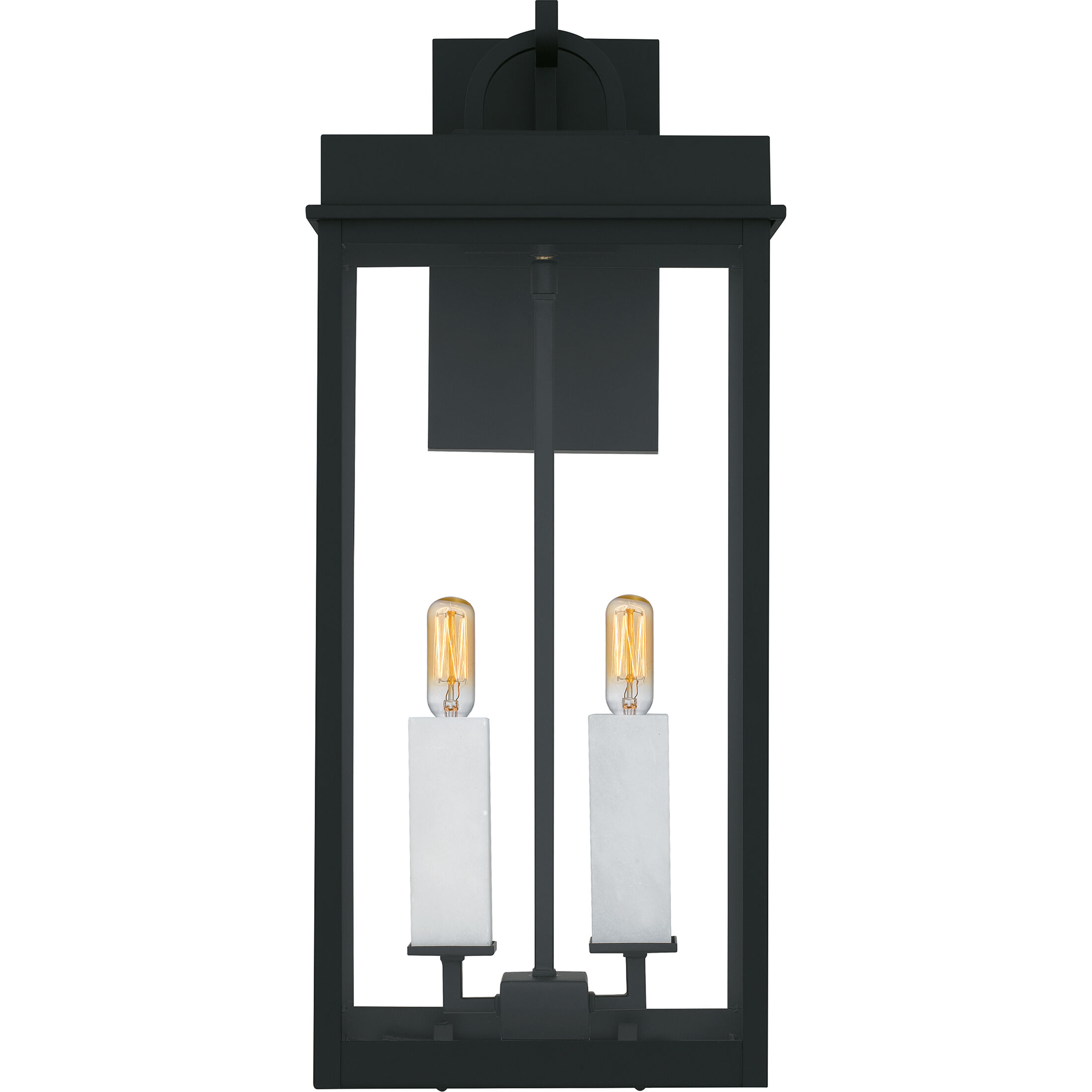 Carmen 2 Light 22 inch Matte Black Outdoor Wall Lantern, Large