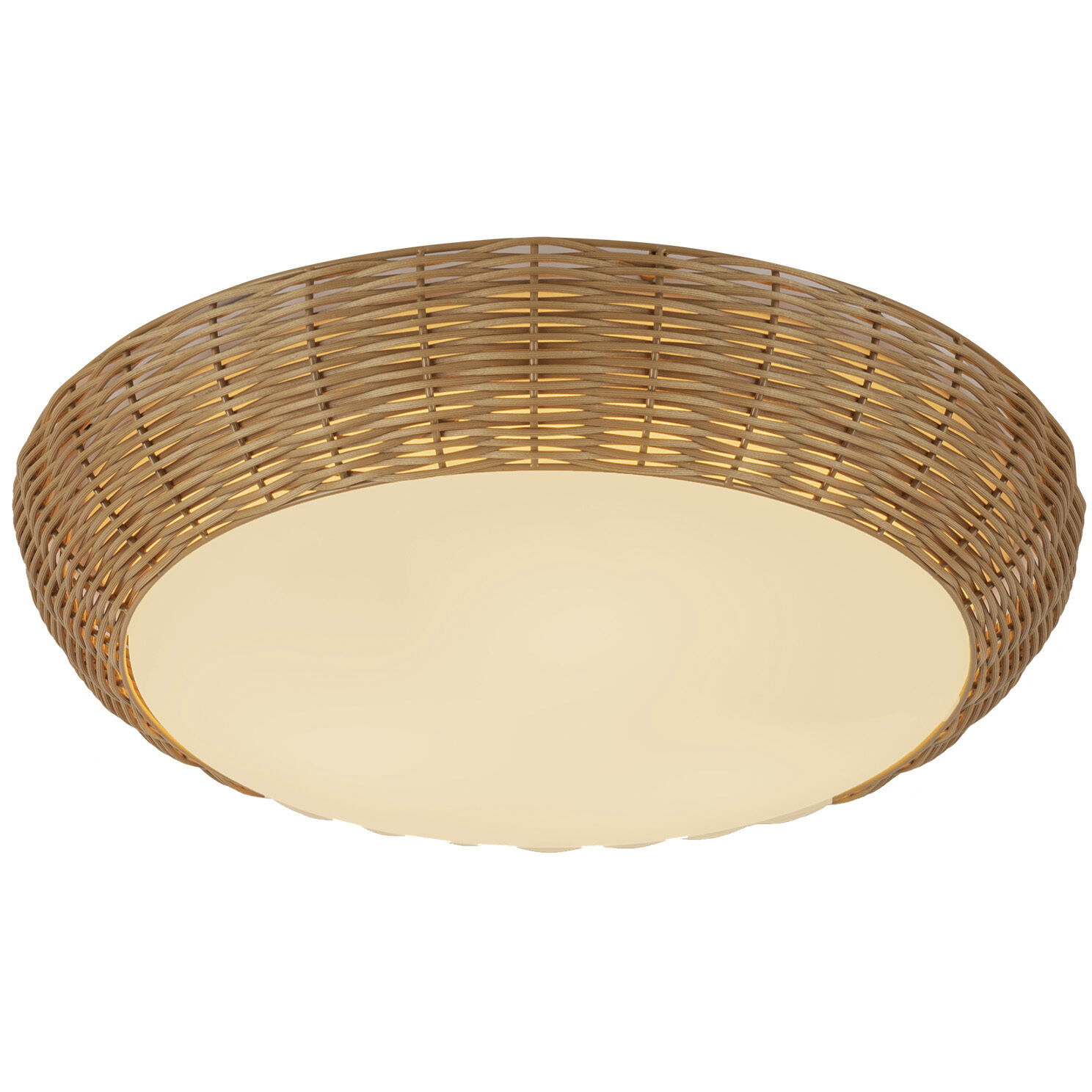 Alora Mood Merida 3 Light 16.75 inch Rattan Flush Mount Ceiling Light