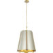 Peep Show 6 Light 16 inch Sunwashed Silver and Brushed Sienna Foyer Pendant Ceiling Light