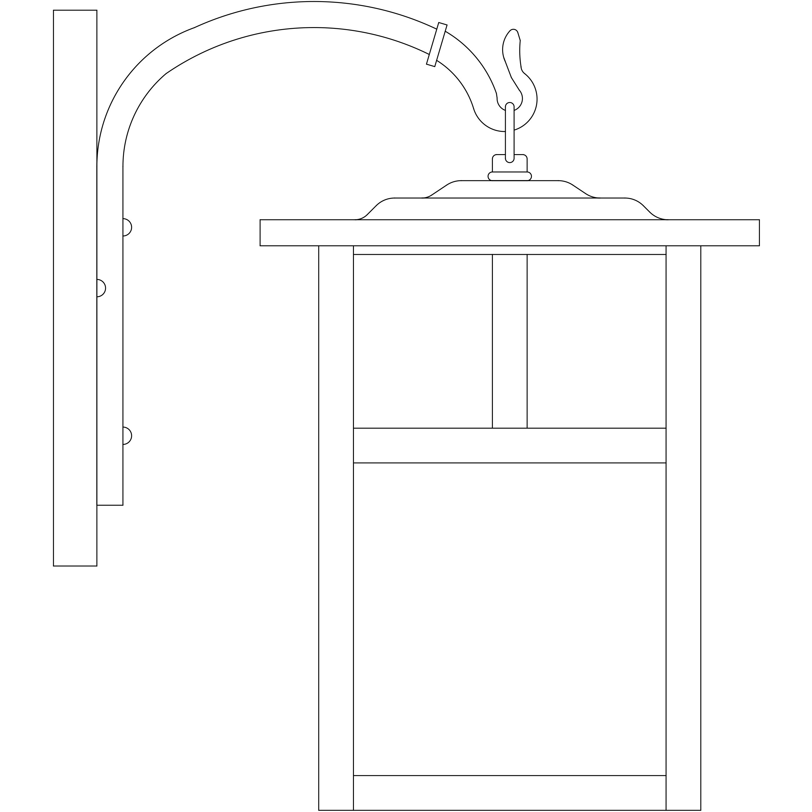 Mission 1 Light 7.25 inch Bronze Wall Mount Wall Light in Frosted, Empty