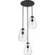 Ayra 3 Light 18 inch Matte Black Chandelier Ceiling Light