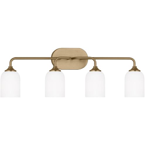 Emile 4 Light 31 inch Satin Bronze Wall Bath Fixture Wall Light
