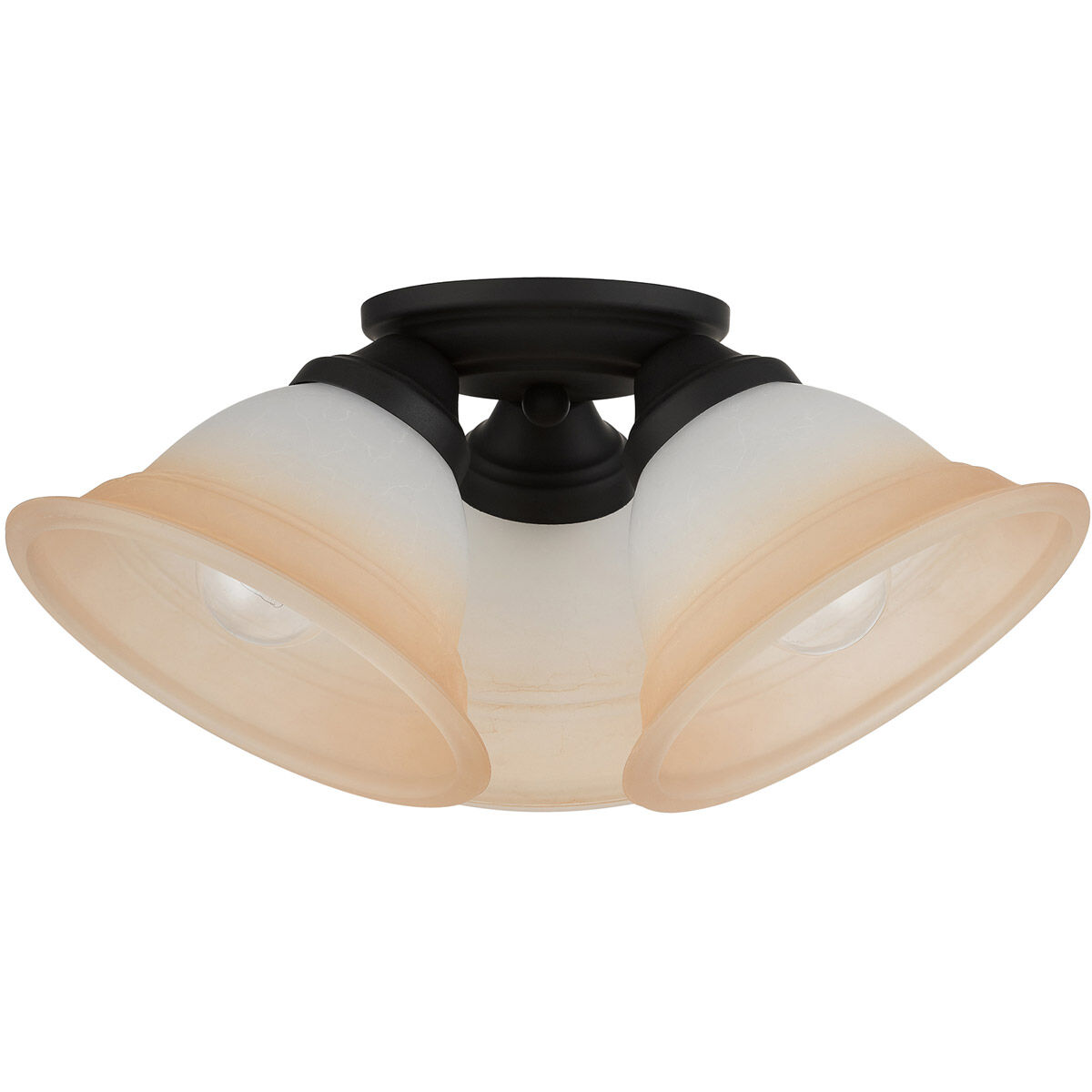 Wynnewood 3 Light 16 inch Black Flush Mount Ceiling Light