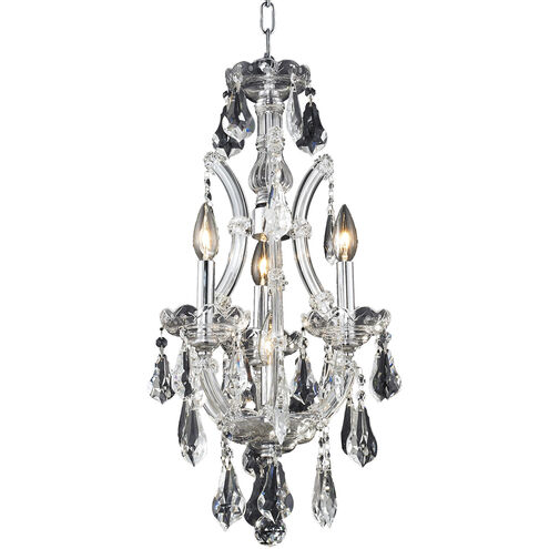 Maria Theresa 4 Light 12 inch Chrome Pendant Ceiling Light in Clear, Royal Cut 