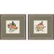 Florals Collection Brushed Pewter With Silver Lip Framed Art