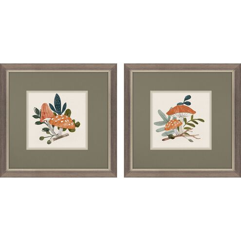 Florals Collection Brushed Pewter With Silver Lip Framed Art
