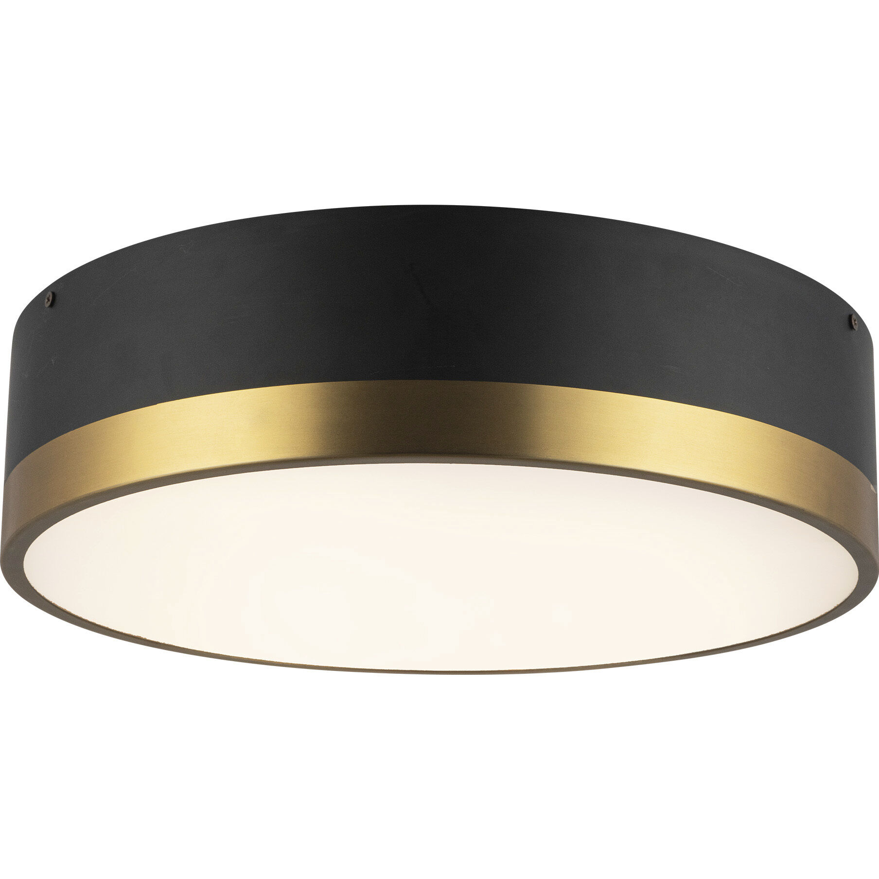 Alora Mood Brisbane 3 Light 16 inch Aged Gold/Matte Black Flush Mount Ceiling Light