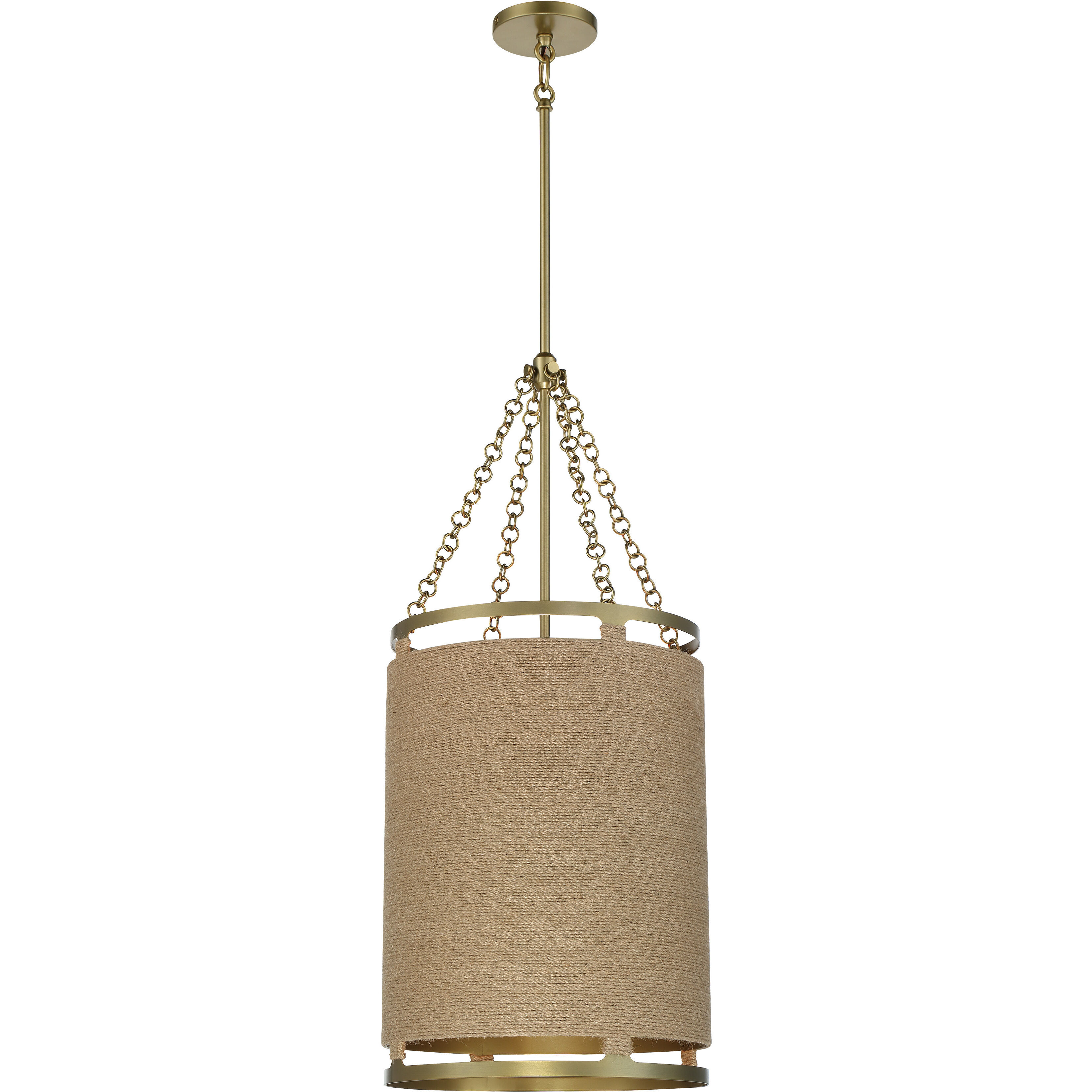 Windward Passage 4 Light 14.5 inch Soft Brass Pendant Ceiling Light