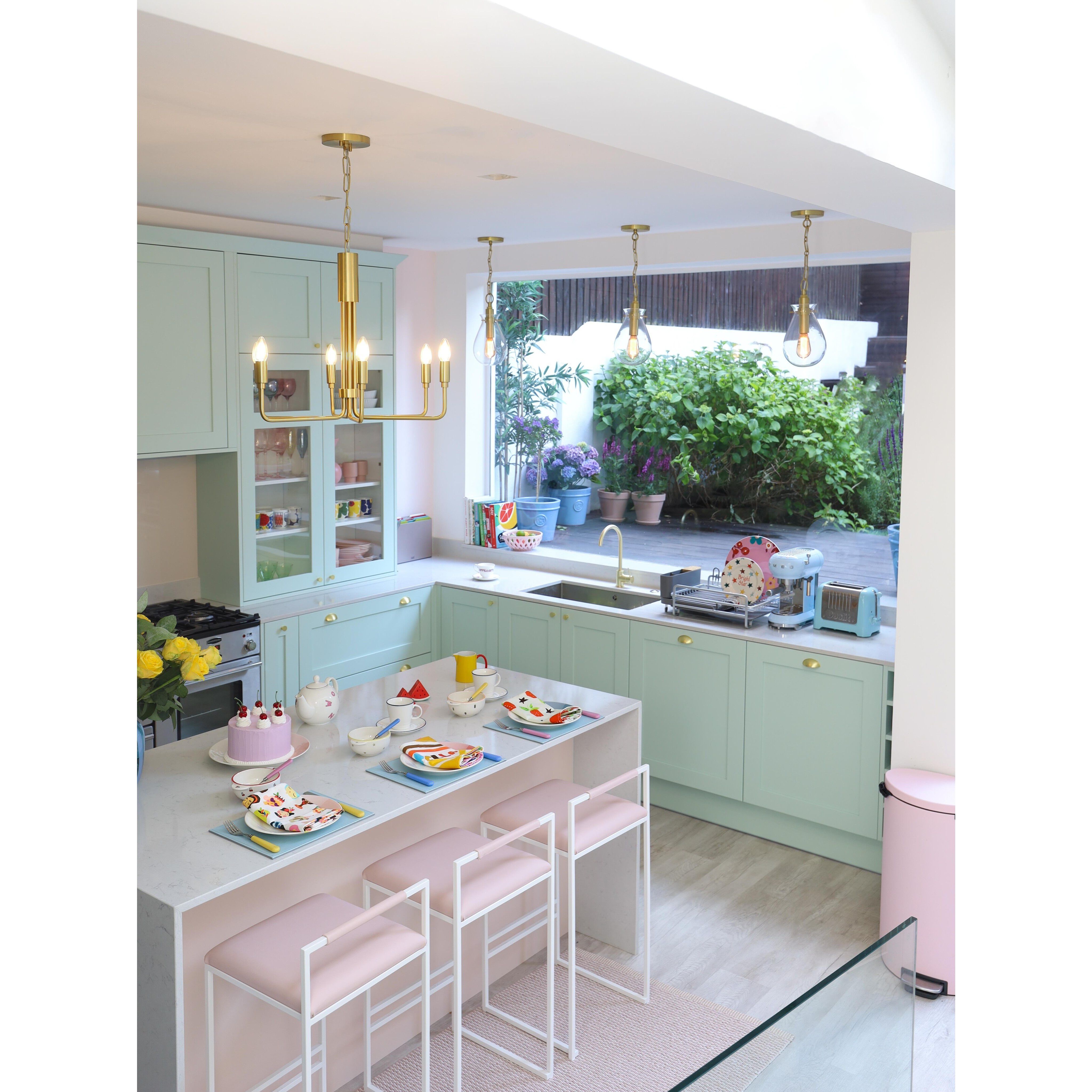 Brigitte 6 Light 25 inch Aged Brass Chandelier Ceiling Light