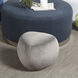 River Rock 14.5 inch Charcoal Gray and Black Pouf