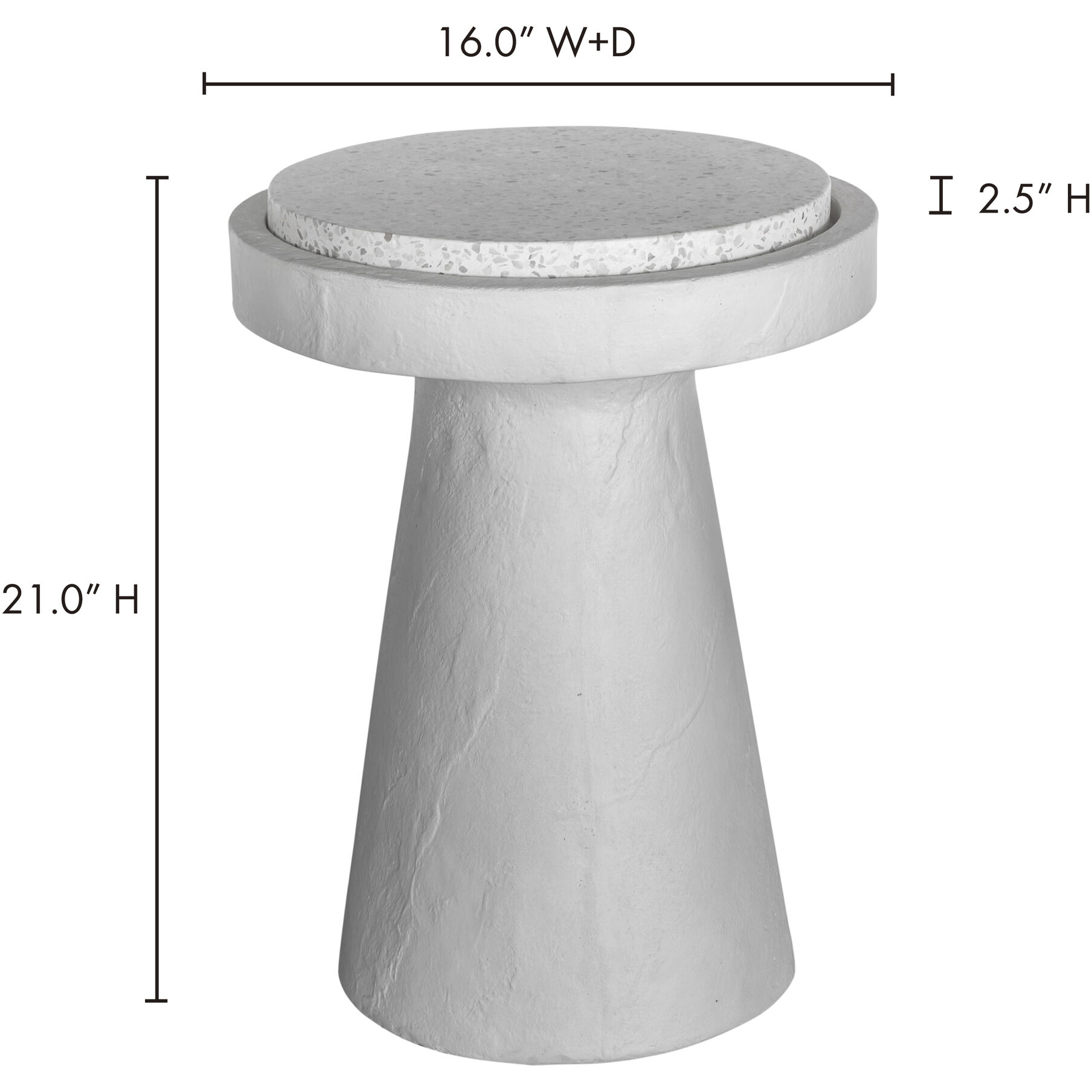 Book 21 X 16 inch White Accent Table, Outdoor