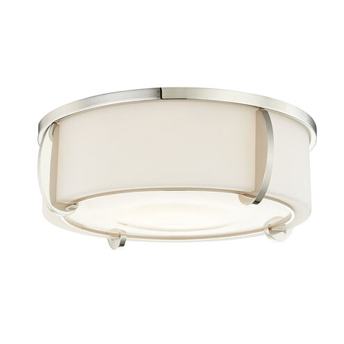 Talon 3 Light 15.5 inch Polished Nickel Flush Mount Ceiling Light