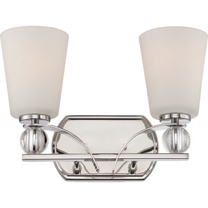 Connie 2 Light 14.38 inch Polished Nickel Vanity Light Wall Light