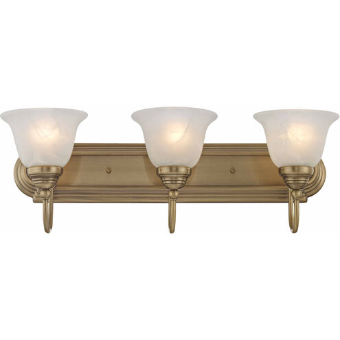 Belmont 3 Light 24 inch Antique Brass Bath Vanity Wall Light