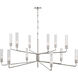 AERIN Casoria LED 56.5 inch Polished Nickel Two Tier Chandelier Ceiling Light, Grande