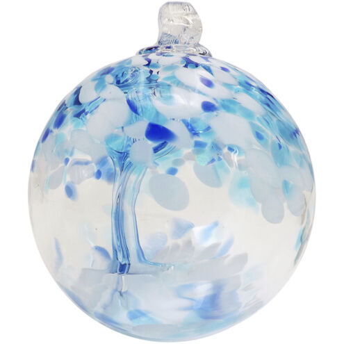 Tree of Life Aqua Glass Ornament