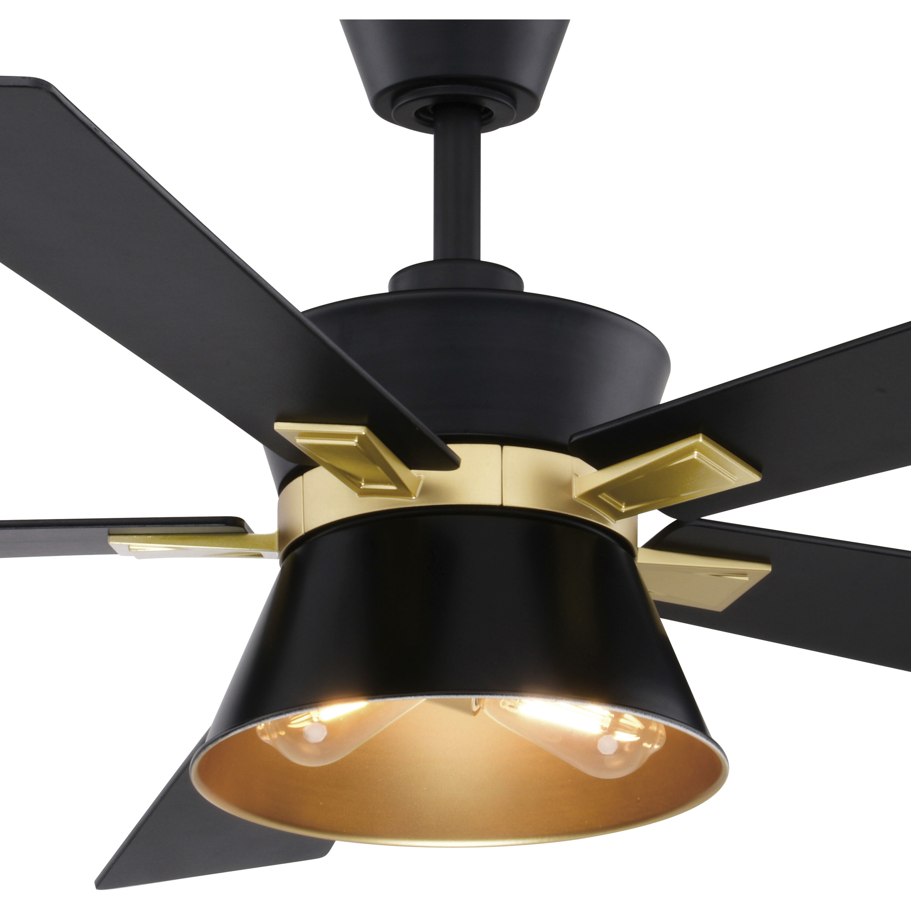 Scottsdale 21.65 inch Black and Gold with Black-Walnut Blades Ceiling Fan